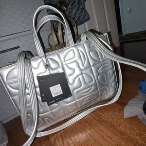 Moose Knuckles x Telfar Quilted Medium Shopper - Silver